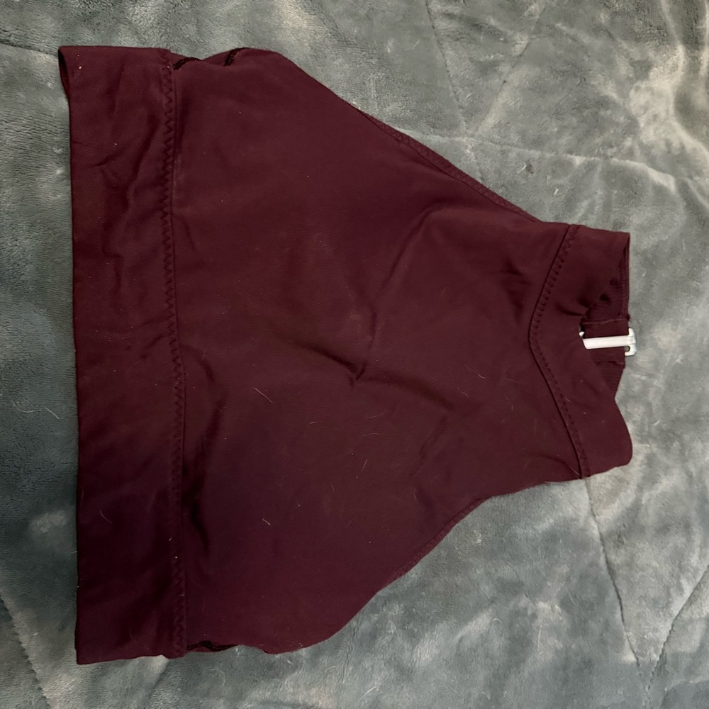 Burgundy High Neck Sports Bra